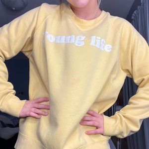 Yellow YoungLife crew neck